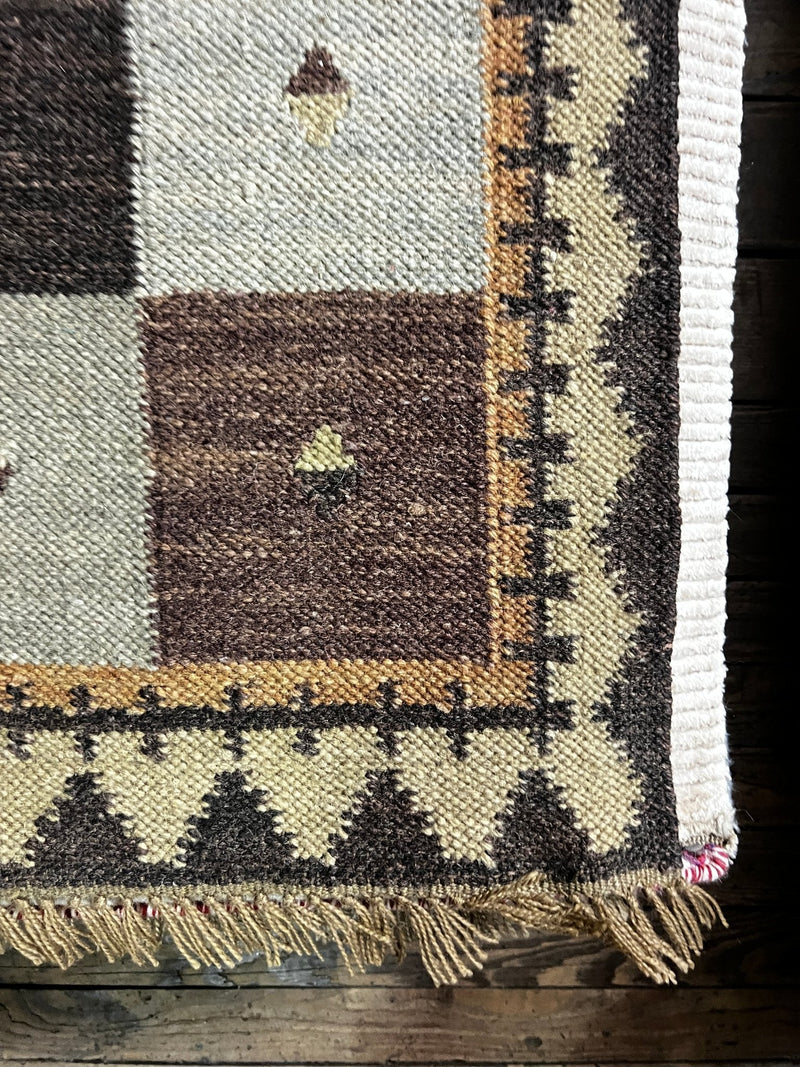 Modern Multi-Colored 2.3x9 and 2x9 Handwoven Durrie Runner | Banana Manor Rug Factory Outlet