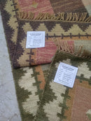 Modern Multi-Colored Handwoven Durrie Runner | Banana Manor Rug Company