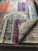 Mona Lisa 9x12 Multi-Colored Hand-Knotted Patched Rug | Banana Manor Rug Company