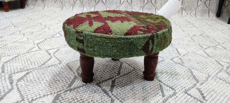 Nick Lachey Wooden Upholstered Stool 14x14x7 | Banana Manor Rug Company