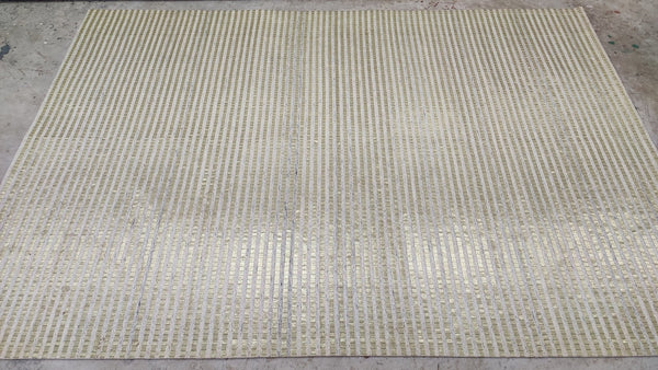 Pearlean Petersmith 5.3x7.6 Silver Handwoven Durrie Rug | Banana Manor Rug Company