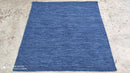 Prince Tuesday 4x4 Blue Handwoven Durrie Rug | Banana Manor Rug Company