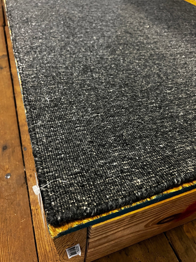 Puts the Cray in Crazy 2.9x5 Dark Grey Handwoven Durrie Rug | Banana Manor Rug Factory Outlet