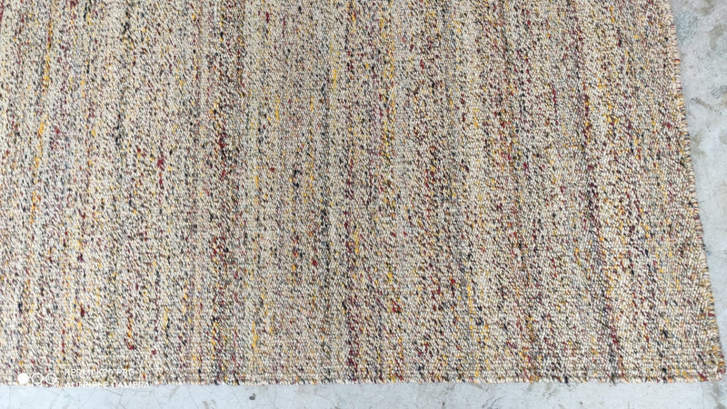 Rosie 5.3x8.3 Handwoven Beige Durrie Rug | Banana Manor Rug Company