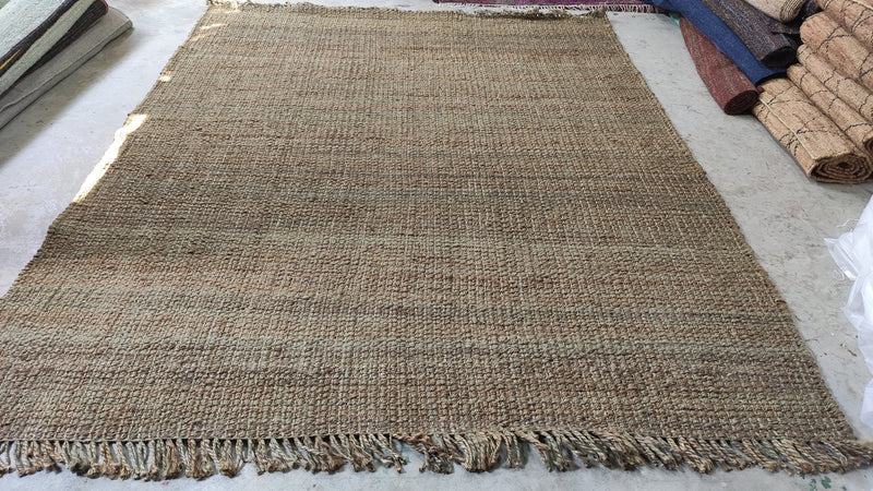 Russell Ziskey 8.3x10.3 Handwoven Natural Hemp Durrie Rug | Banana Manor Rug Company