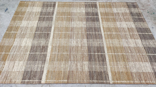 The Doug Rug 5.3x7.6 Mustard and Olive Handwoven Durrie Rug | Banana Manor Rug Company