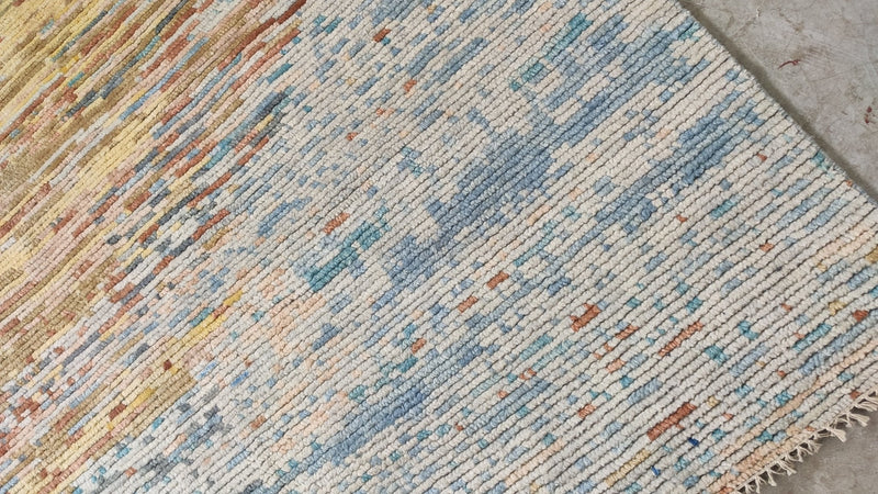 Thea Sofie Loch Naess 8x10.6 Multi-Colored Hand-Knotted Abstract Rug | Banana Manor Rug Company