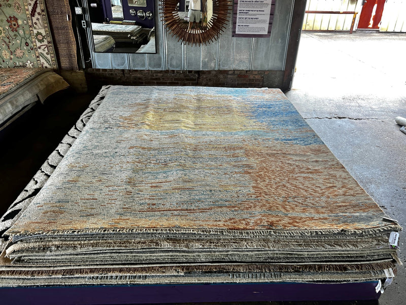 Thea Sofie Loch Naess 8x10.6 Multi-Colored Hand-Knotted Abstract Rug | Banana Manor Rug Company