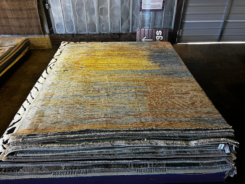 Thea Sofie Loch Naess 8x10.6 Multi-Colored Hand-Knotted Abstract Rug | Banana Manor Rug Company