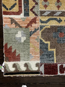 Tiger de Blanc 5x7.9 Hand-Knotted Muti-Colored Patched Kilim Rug