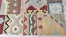 Tiger de Blanc 5x7.9 Hand-Knotted Muti-Colored Patched Kilim Rug