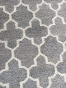 Van the Witness 5.6x7.6 Grey and Ivory Handwoven Jali Rug | Banana Manor Rug Company