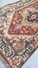 Warhol 2.6x11.9 Rust and Ivory Hand-Knotted Serapi Runner | Banana Manor Rug Company