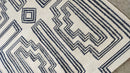 Willa 8.6x9.9  Blue and White Handwoven Modern Rug