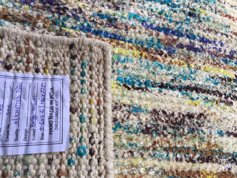 Ziggy Stardust Handwoven Multi-Color Zero Pile Rug 5' 6" X 7' 6" | Banana Manor Rug Company