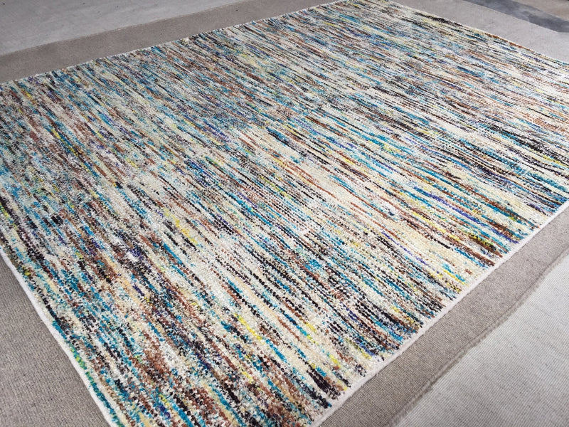 Ziggy Stardust Handwoven Multi-Color Zero Pile Rug 5' 6" X 7' 6" | Banana Manor Rug Company
